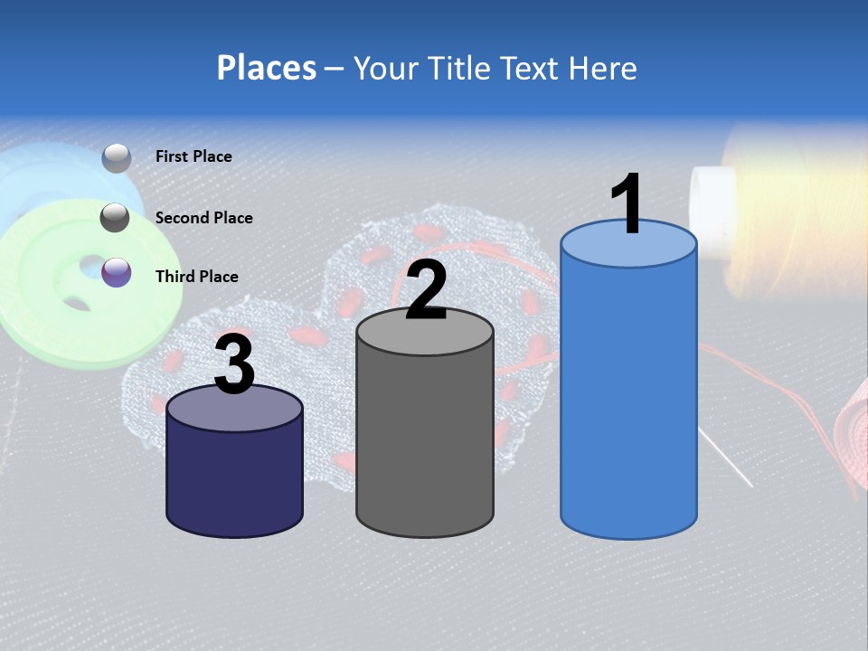 Black Buttons Patch PowerPoint Template