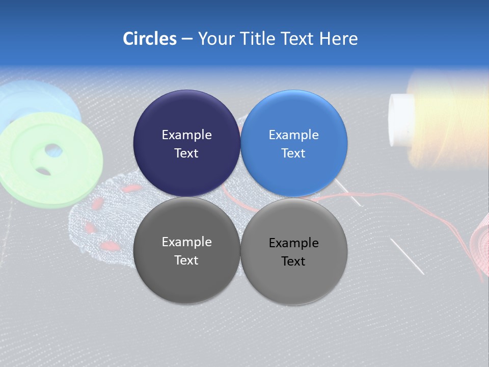 Black Buttons Patch PowerPoint Template