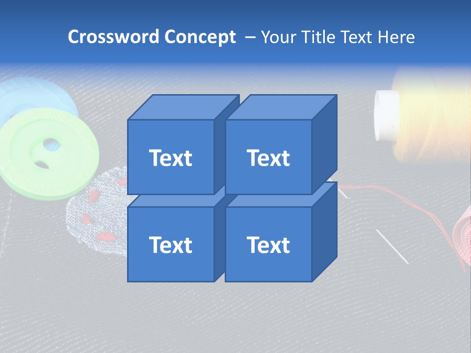 Black Buttons Patch PowerPoint Template