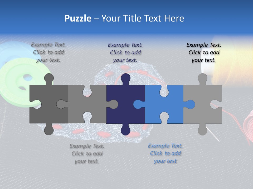 Black Buttons Patch PowerPoint Template