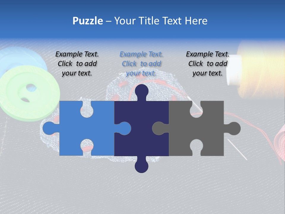 Black Buttons Patch PowerPoint Template