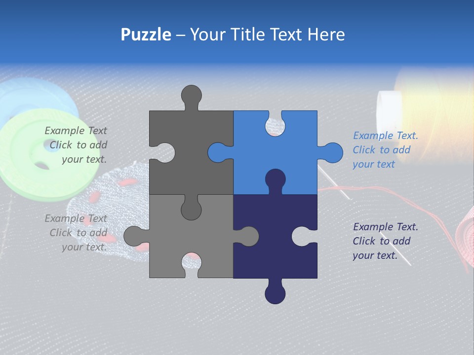 Black Buttons Patch PowerPoint Template