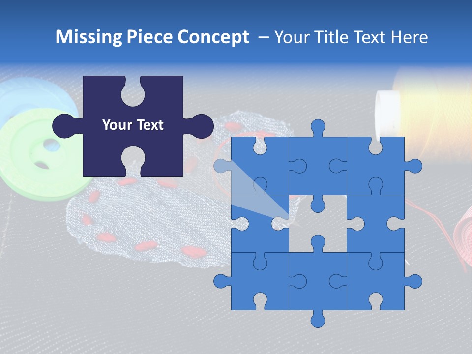 Black Buttons Patch PowerPoint Template