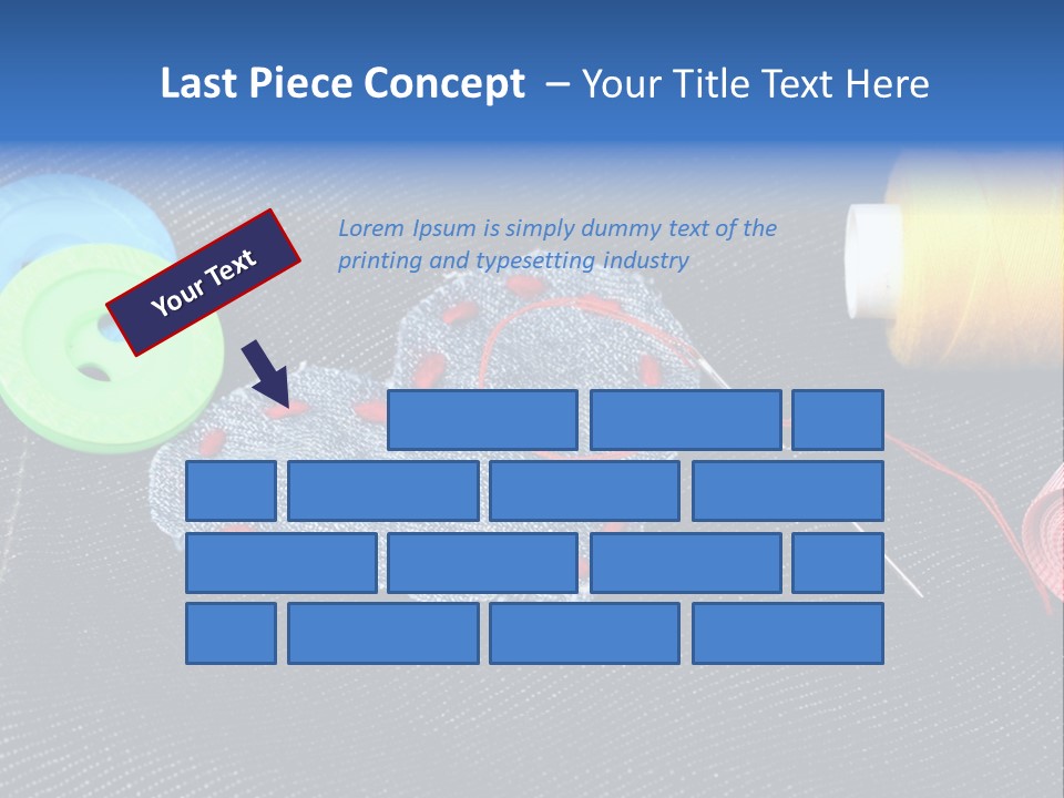 Black Buttons Patch PowerPoint Template