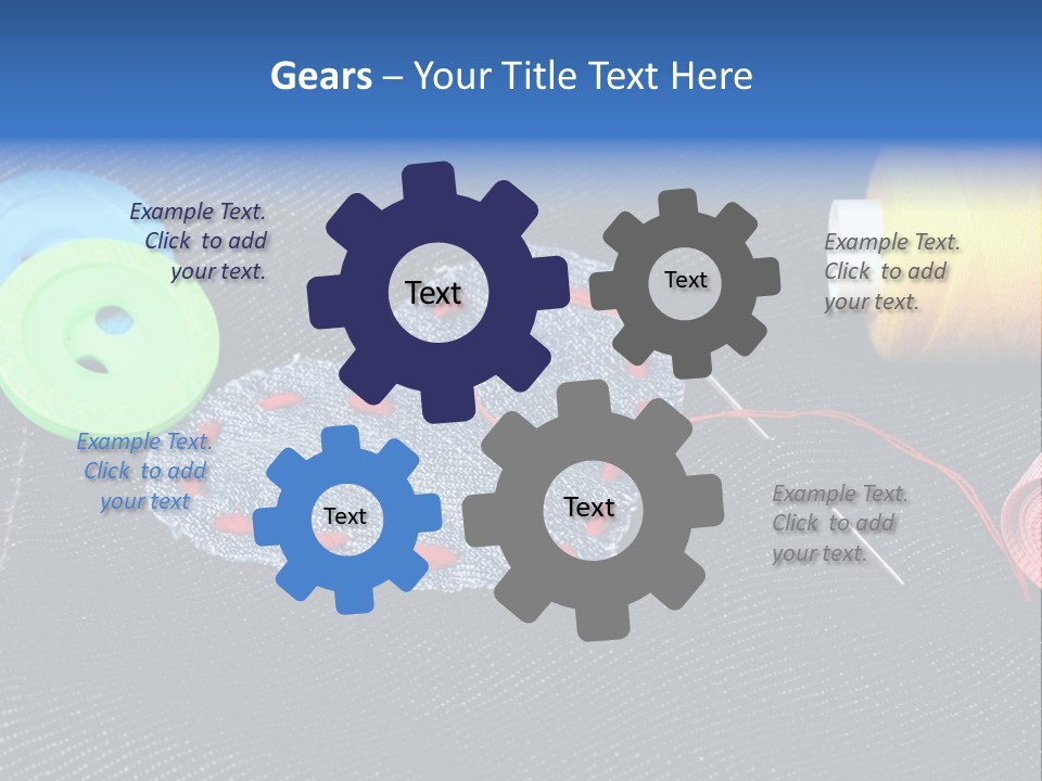 Black Buttons Patch PowerPoint Template