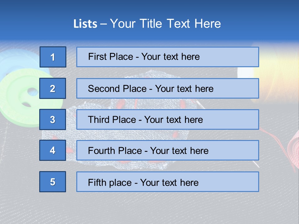 Black Buttons Patch PowerPoint Template