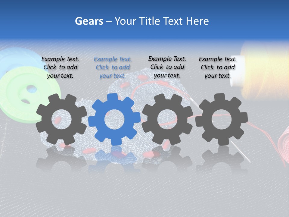 Black Buttons Patch PowerPoint Template