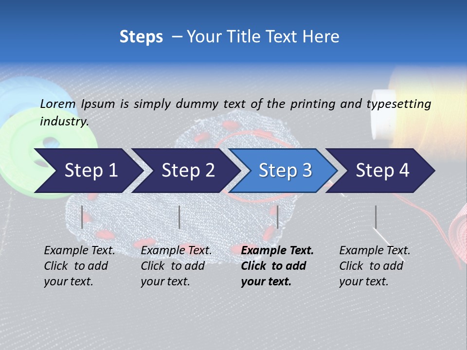 Black Buttons Patch PowerPoint Template