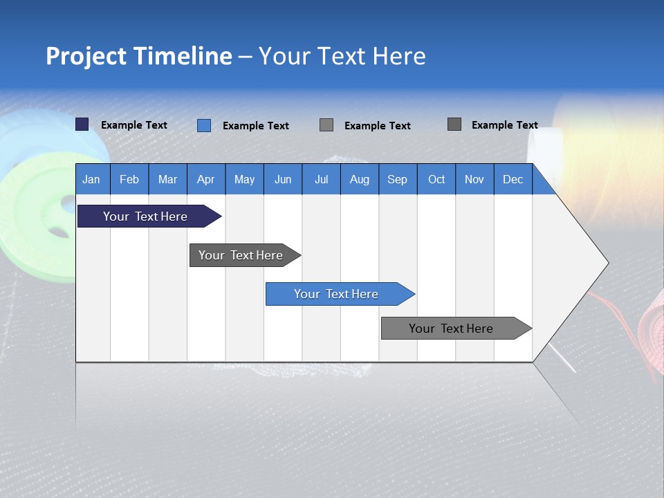 Black Buttons Patch PowerPoint Template