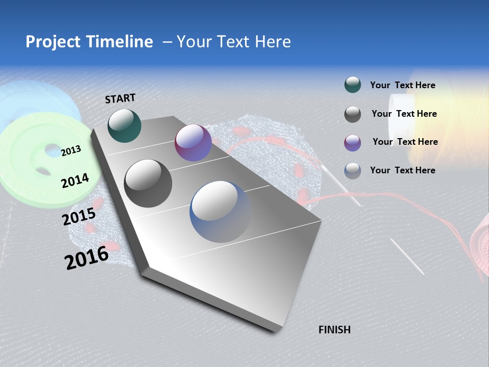 Black Buttons Patch PowerPoint Template
