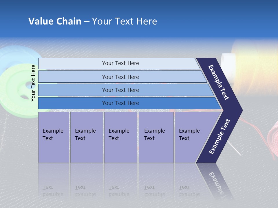 Black Buttons Patch PowerPoint Template