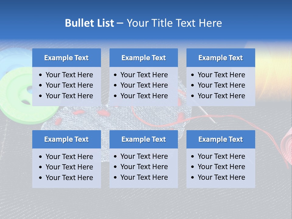 Black Buttons Patch PowerPoint Template