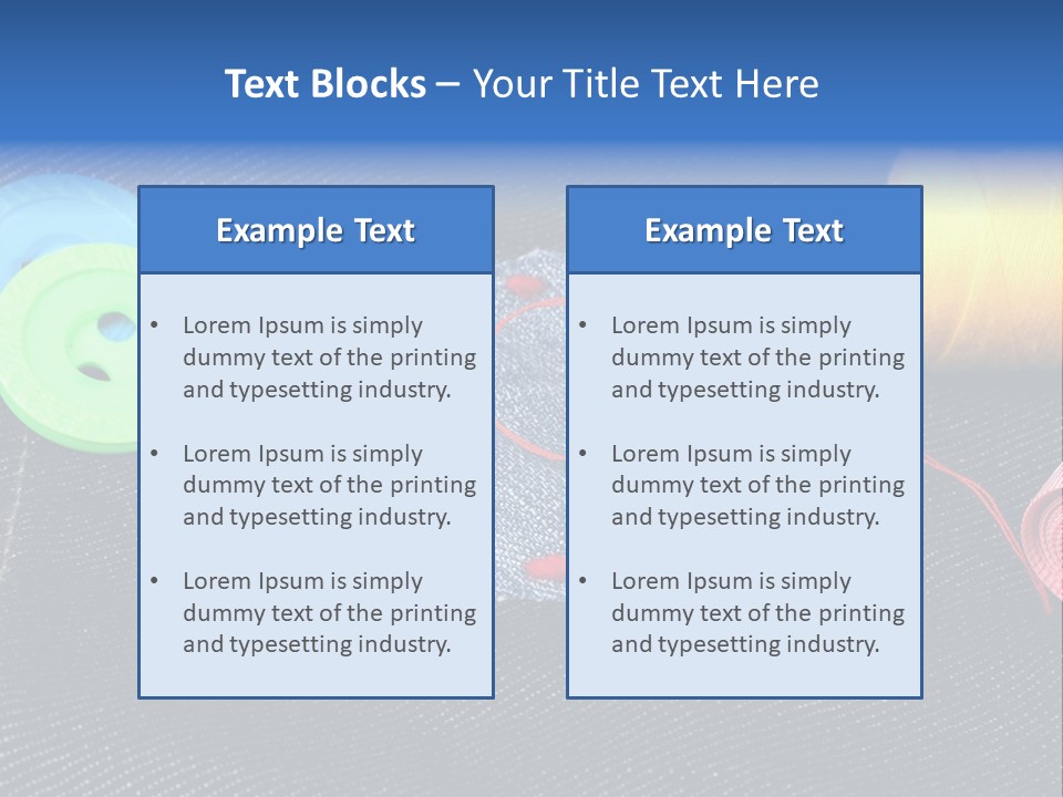 Black Buttons Patch PowerPoint Template