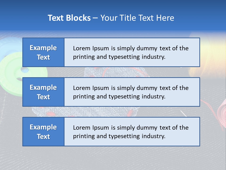 Black Buttons Patch PowerPoint Template