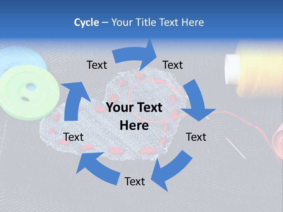Black Buttons Patch PowerPoint Template