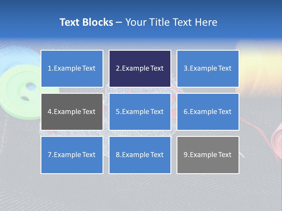Black Buttons Patch PowerPoint Template