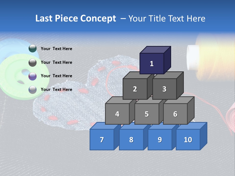 Black Buttons Patch PowerPoint Template