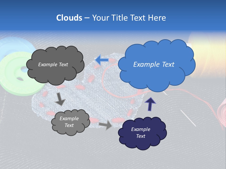 Black Buttons Patch PowerPoint Template