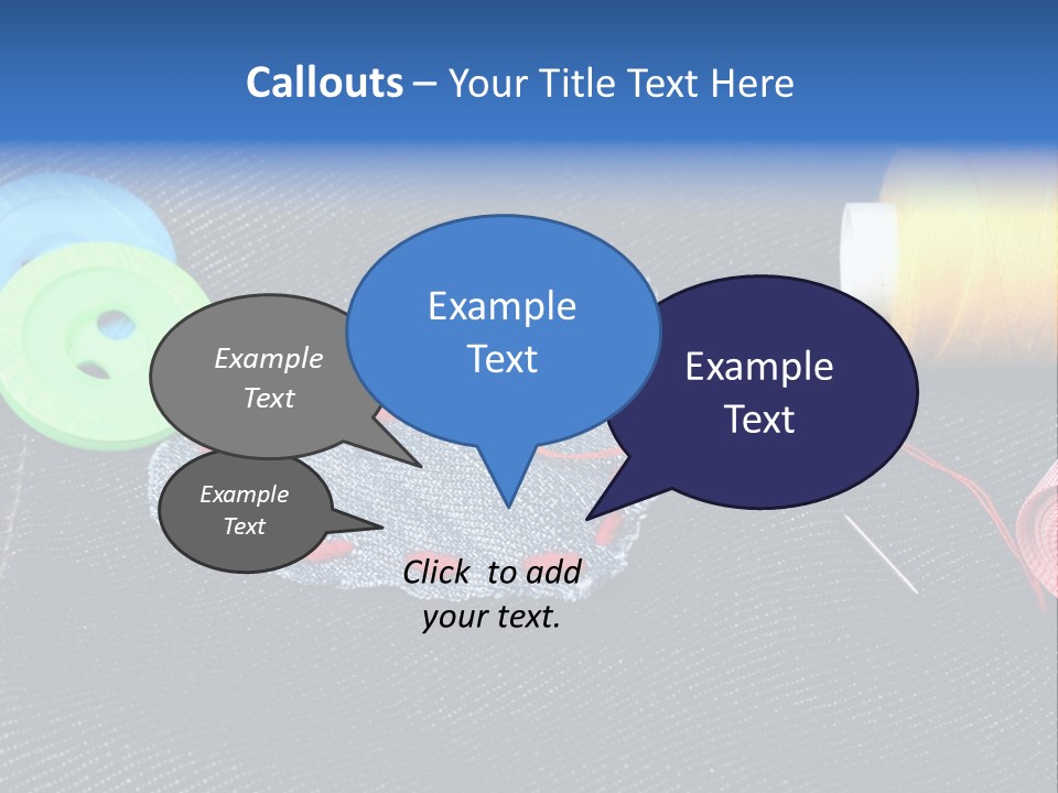 Black Buttons Patch PowerPoint Template
