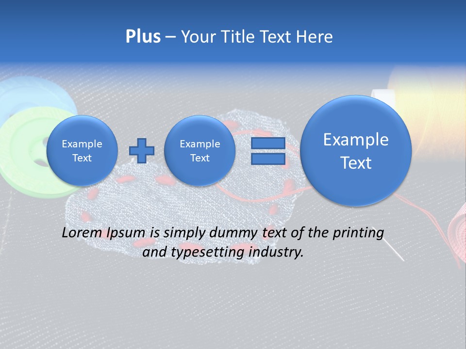 Black Buttons Patch PowerPoint Template