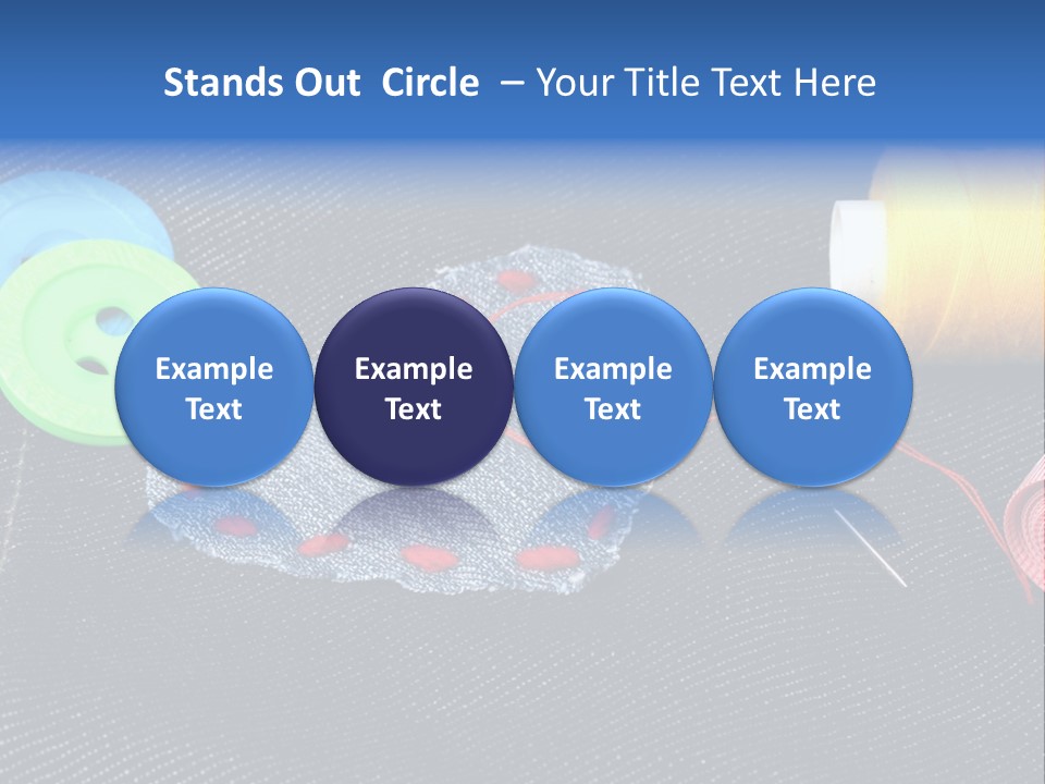 Black Buttons Patch PowerPoint Template