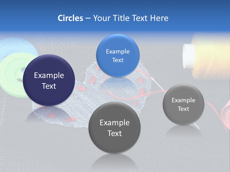 Black Buttons Patch PowerPoint Template
