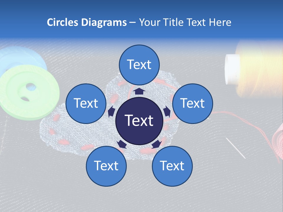Black Buttons Patch PowerPoint Template