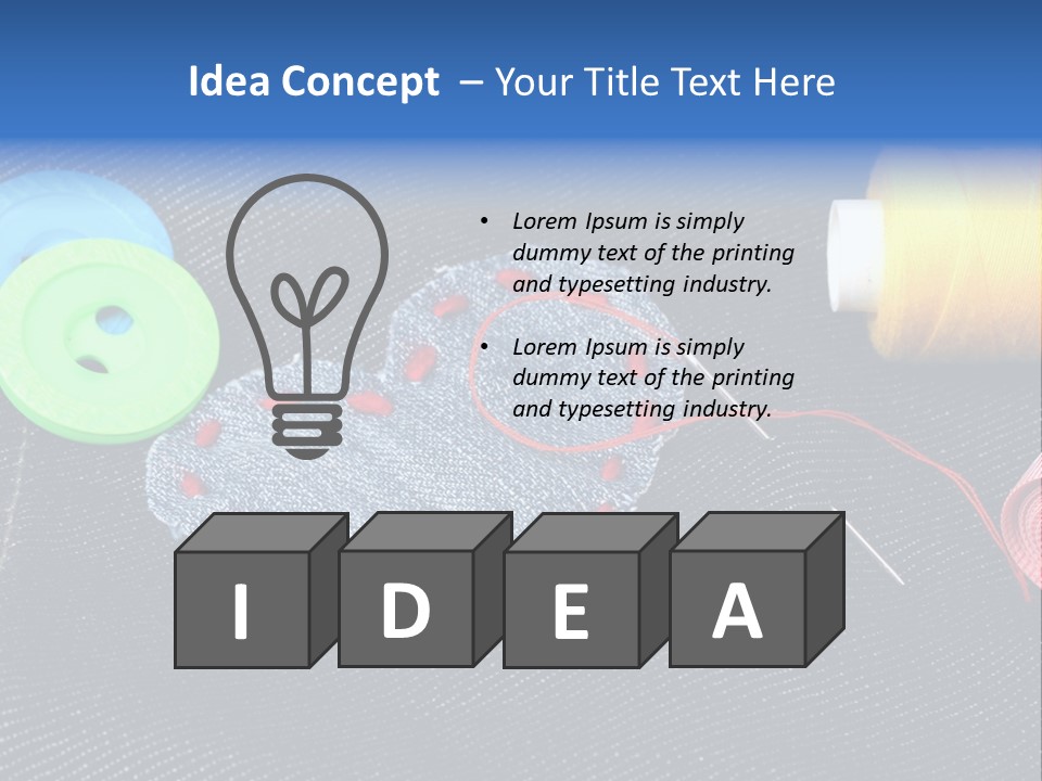 Black Buttons Patch PowerPoint Template