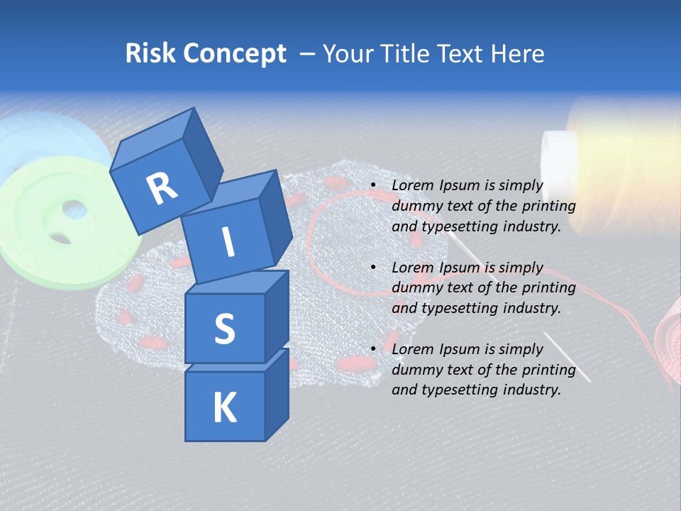 Black Buttons Patch PowerPoint Template