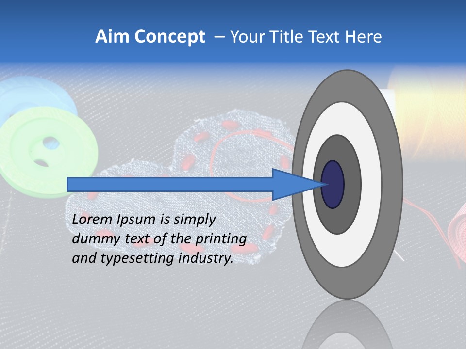 Black Buttons Patch PowerPoint Template