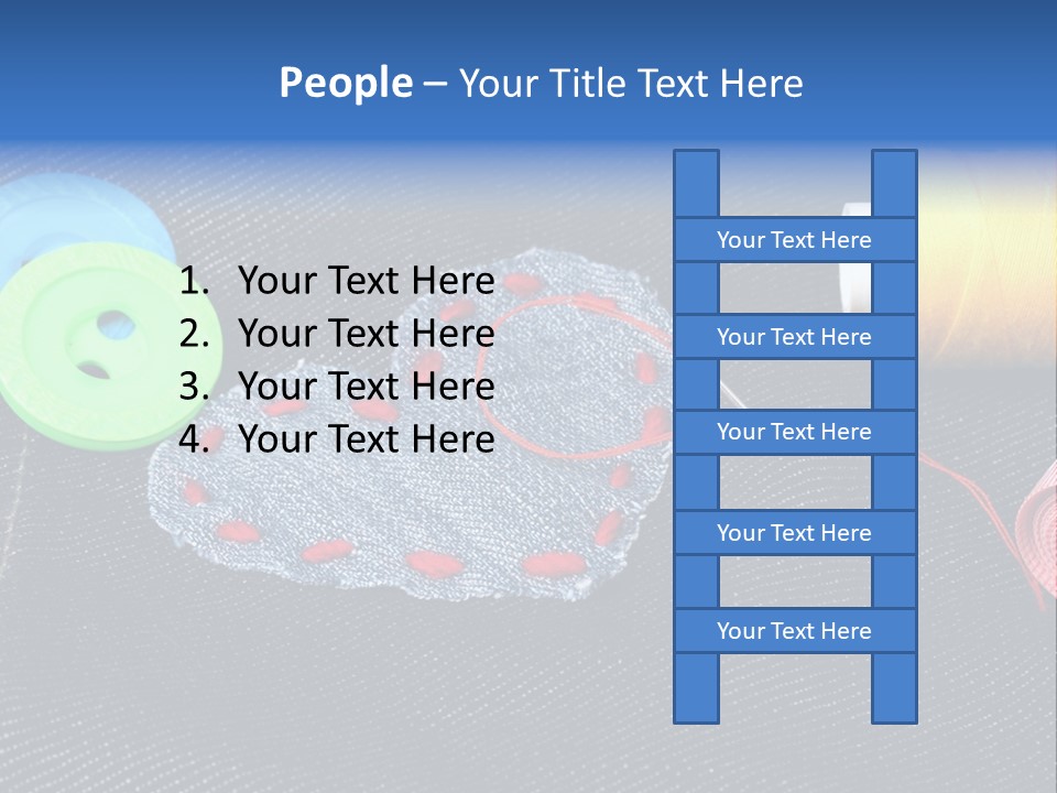 Black Buttons Patch PowerPoint Template