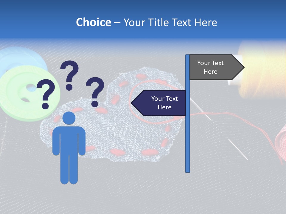 Black Buttons Patch PowerPoint Template