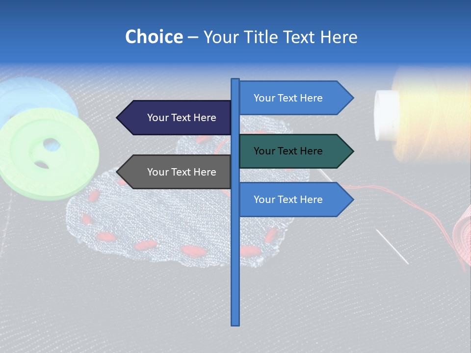 Black Buttons Patch PowerPoint Template