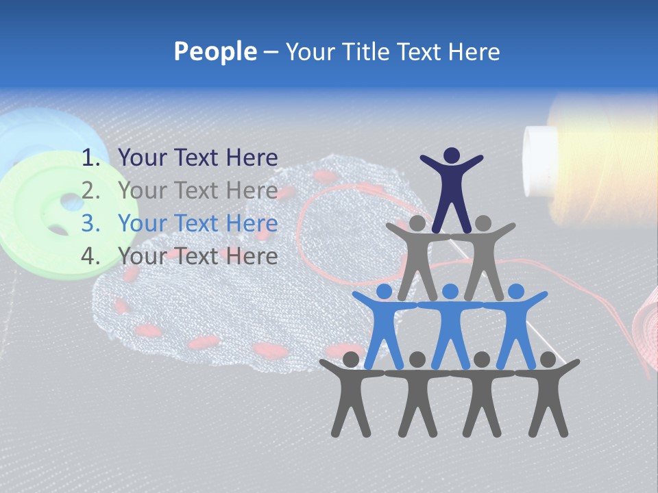 Black Buttons Patch PowerPoint Template