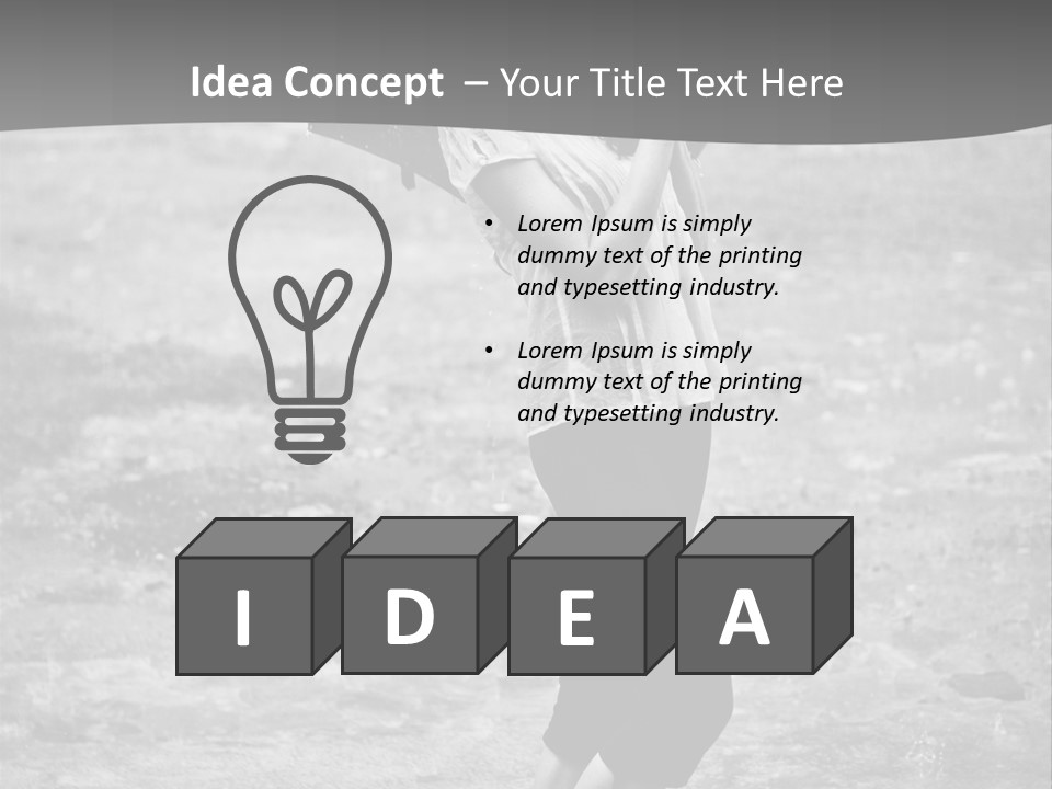 Drop Umbrella Water PowerPoint Template