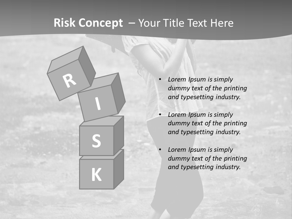 Drop Umbrella Water PowerPoint Template