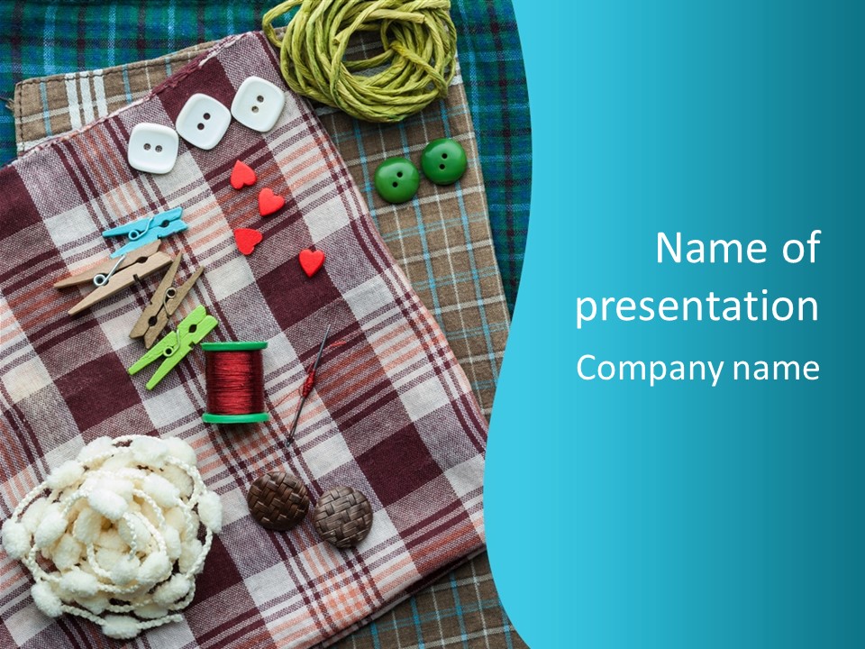 Scarf Set Macro PowerPoint Template