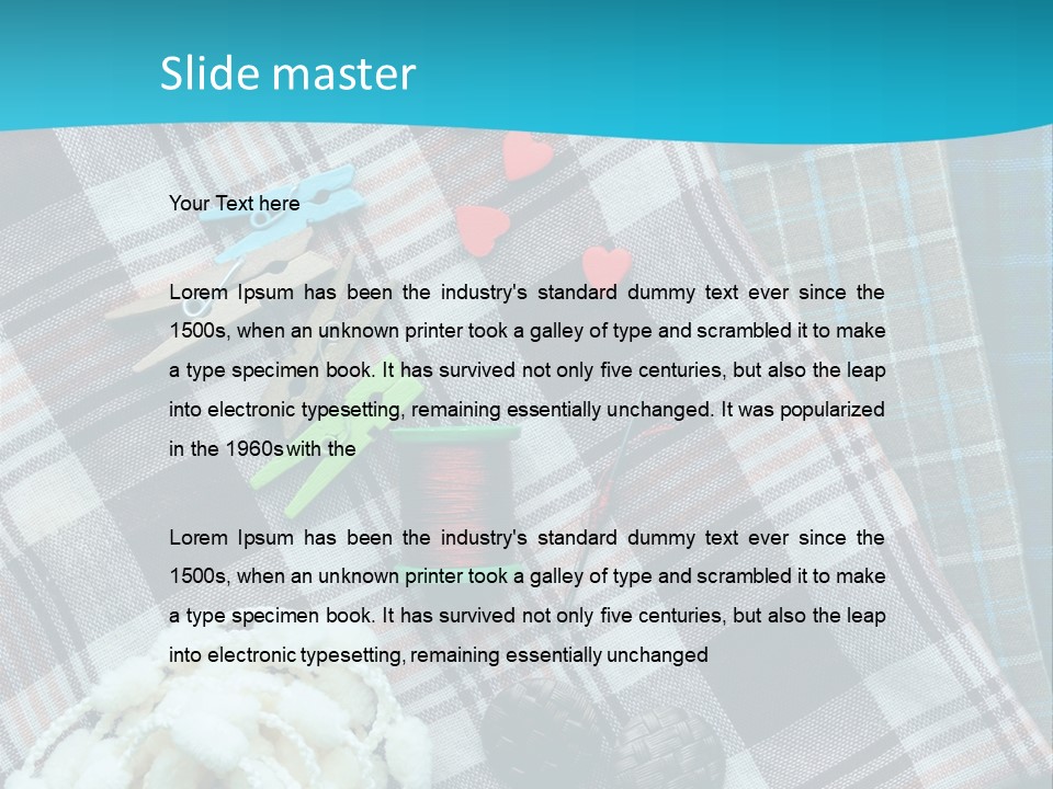 Scarf Set Macro PowerPoint Template