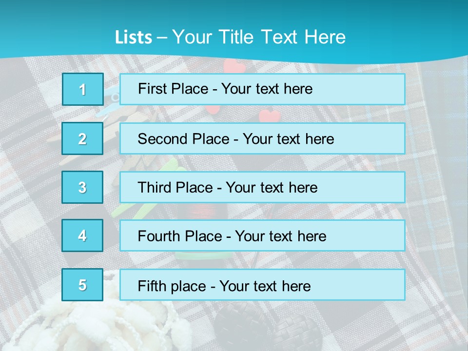 Scarf Set Macro PowerPoint Template