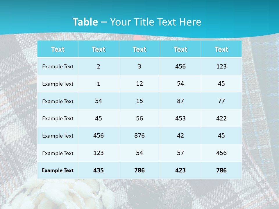 Scarf Set Macro PowerPoint Template