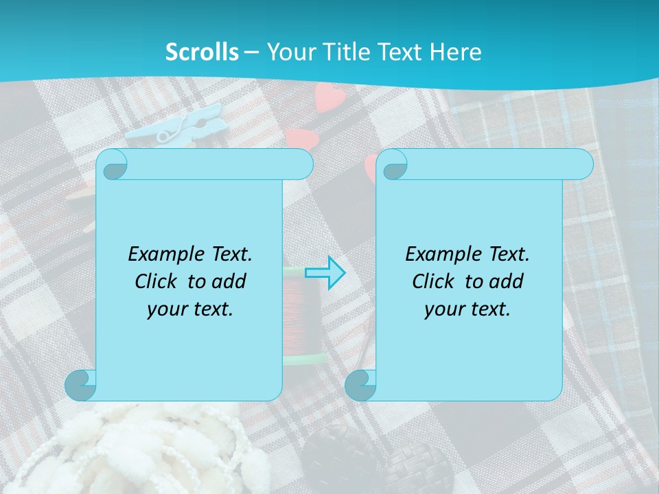 Scarf Set Macro PowerPoint Template