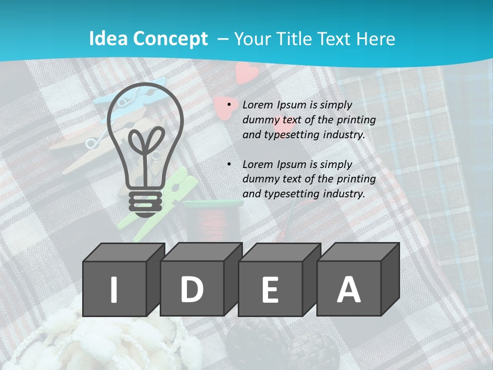 Scarf Set Macro PowerPoint Template