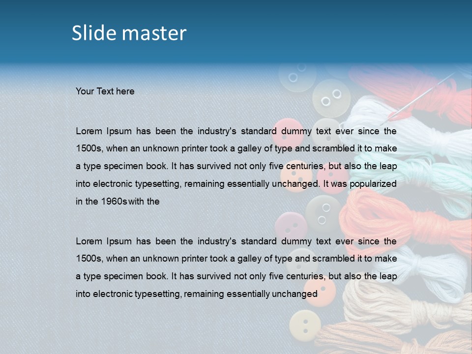 Thread Background Closeup PowerPoint Template