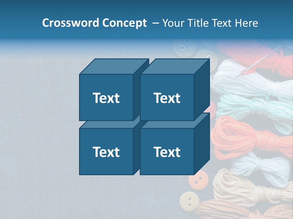 Thread Background Closeup PowerPoint Template