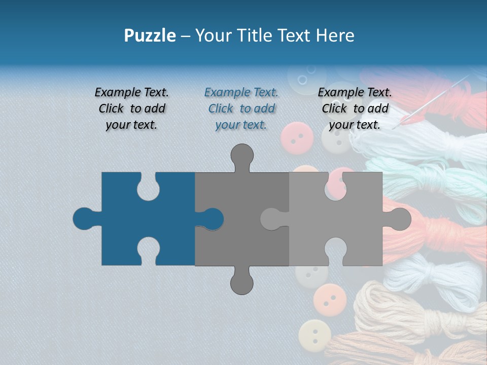 Thread Background Closeup PowerPoint Template