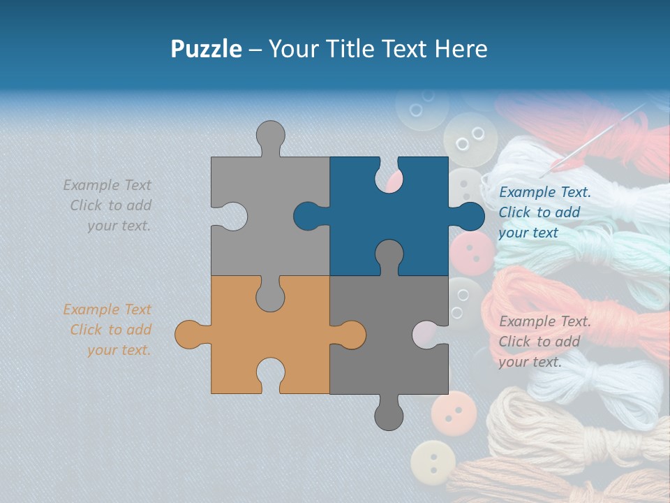 Thread Background Closeup PowerPoint Template