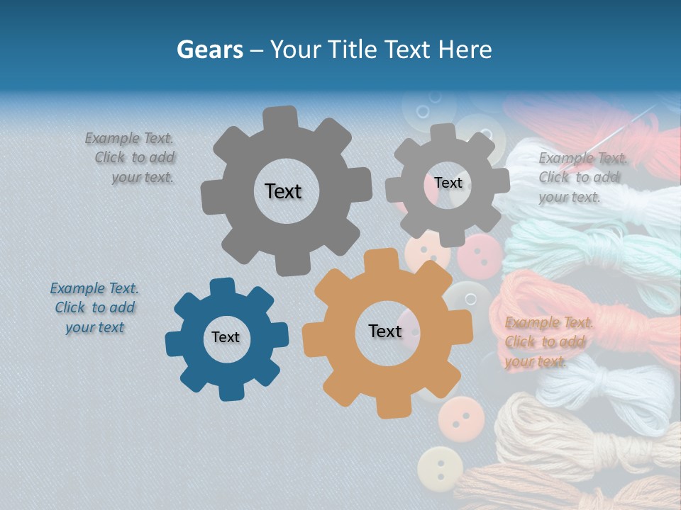 Thread Background Closeup PowerPoint Template