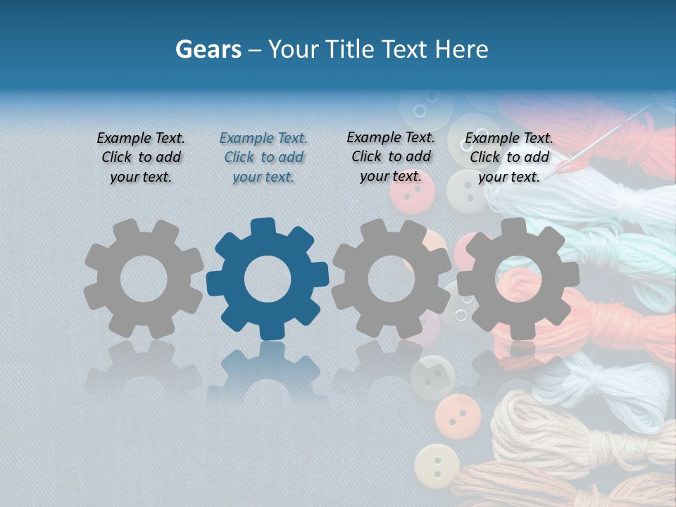 Thread Background Closeup PowerPoint Template