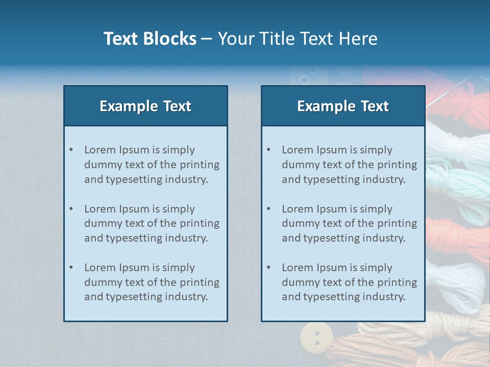 Thread Background Closeup PowerPoint Template