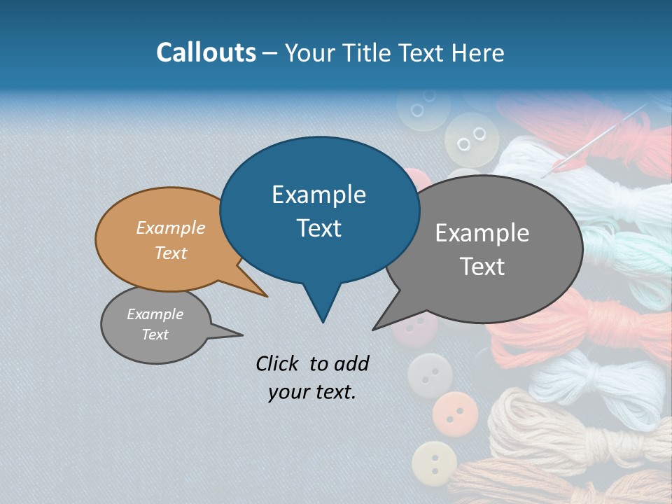 Thread Background Closeup PowerPoint Template